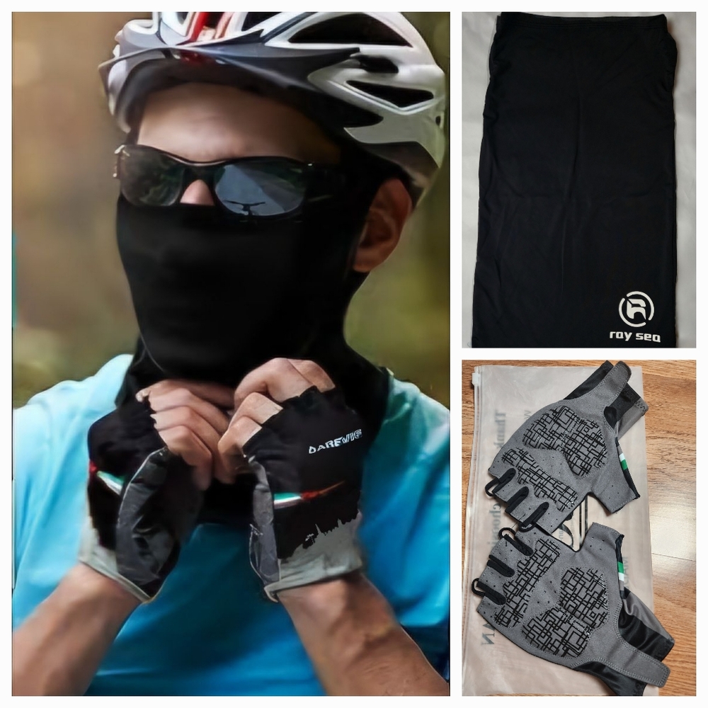 Unisex Cycling Set Gloves And Masks